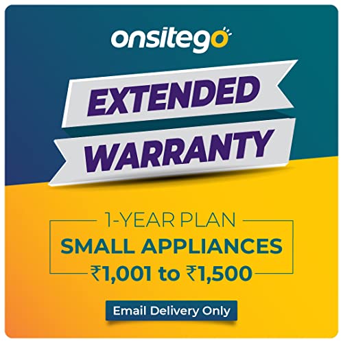 Onsitego 1 Year Extended Warranty for Small Home & Kitchen Appliances from Rs. 1001-1500 (Email Delivery – No Physical Kit)