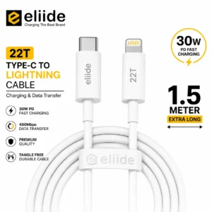 eliide-22t-type-c-to-lightning-1.5-meter-cable-for-ios-devices-4 Eliide 22T 30W Type-C to Lightning Cable 1.5M Long